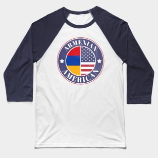 Proud Armenian-American Badge - Armenia Flag Baseball T-Shirt